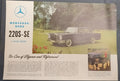 Mercedes Benz 220S SE Sedam Saloon Brochure Showroom Flyer W111 — photo 1