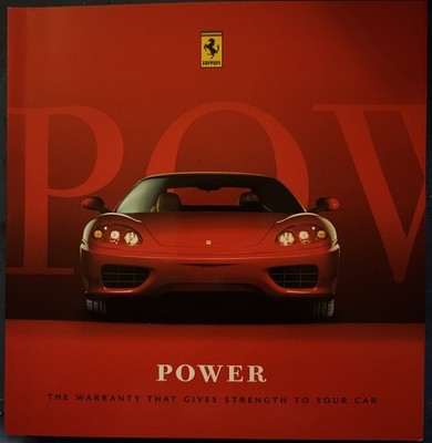 Ferrari POWER Used Warranty Information Handbook Brochure  Mid-2000s 360 355 456 — photo 1