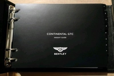 Bentley Continental GTC Insight Dealer Brochure 2006 Onwards Binder Folder RARE — photo 2