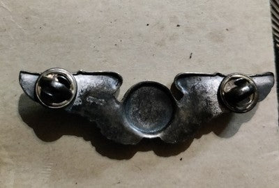 Enlisted Aircrew Member Wings WW2 3" Sterling Silver Badge USAAF B17 — photo 2