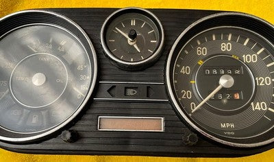 Mercedes W108 280S Dashboard Instrument Cluster Speedo 140MPH — photo 7