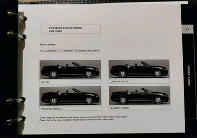 Bentley Continental GTC Insight Dealer Brochure 2006 Onwards Binder Folder RARE — photo 7