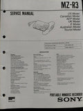 MZ-R3 Minidisc Player - Genuine Sony Service Repair Manual — photo 1