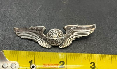WW2 USAAF Navigator Wings Badge Sterling Silver US Army Air Forces B17 — photo 3