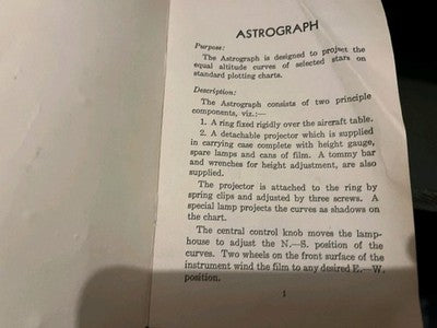 Astrograph Projector Type A-1 With Box by Sperti Inc WW2 USAAF B17 Navigation — photo 10