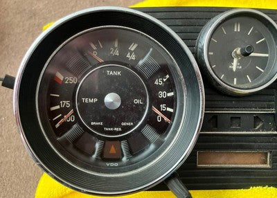 Mercedes W108 280SE 4.5 280SEL Dashboard Instrument Cluster Speedo 160MPH — photo 2