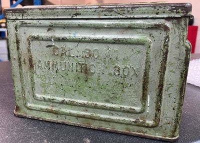 Vintage WWII US Military CANCO Cal .30 M1 Ammunition Box Steel Ammo Can — photo 1