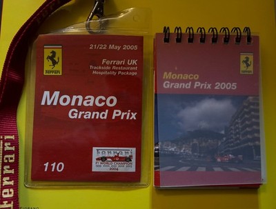 Ferrari Monaco Grand Prix 2005 Hospitality Pass & Race Information Booklet F1 — photo 1