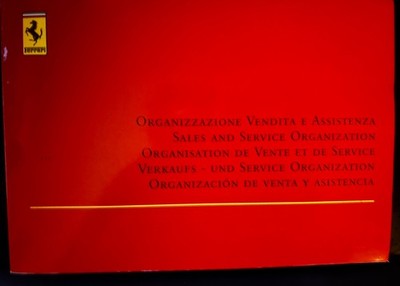 Ferrari Sales & Service Information Handbook 2000 F355 360M 550 456M — photo 1
