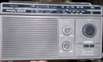 Vintage Morphy Richards R150 3 Band Portable Radio Stereo VHF MW LW Working — photo 1