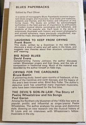 THE DEVIL'S SON-IN-LAW - Paul Garon - Paul Oliver Blues Series 1st HARDBACK — photo 2