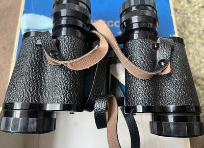 Pathescope Binocular 8x30 ZCF Binoculars Boxed Case Caps c1960s — photo 5