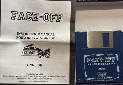 Amiga Rare Face-Off Ice Hockey, Complete with Instructions Manual Buzz — photo 2