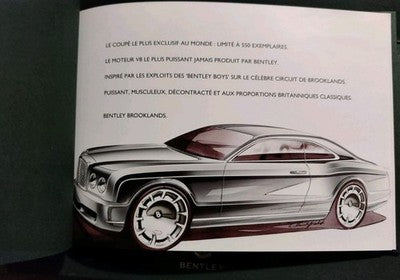 Bentley Brooklands Société Nautique de Genève 2007 Launch Brochure Pack — photo 4