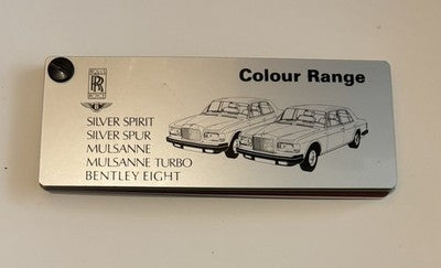 Rolls Royce Bentley Paint Colour Sample Book TSD 4428 Spirit Spur Mulsanne Eight — photo 1