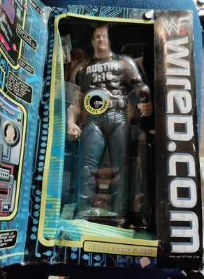 WWF 1999 Stone Cold Steve Austin WIRED.COM Internet Active Action Figure Jakks — photo 2