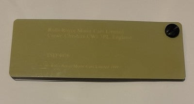 Rolls Royce Bentley SPECIAL PAINT COLOUR Sample Swatch Book TSD 4976 Spirit Spur — photo 5