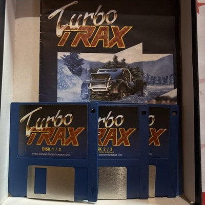 Turbo Trax - Commodore Amiga Game - Boxed & Complete with Manual — photo 2