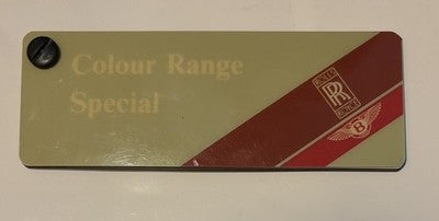 Rolls Royce Bentley SPECIAL PAINT COLOUR Sample Swatch Book TSD 4976 Spirit Spur — photo 2