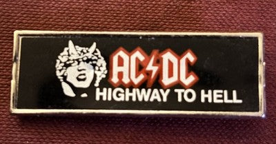 AC/DC Highway To Hell Vintage 1980s Metal Pin Badge Classic Rock Metal — photo 1
