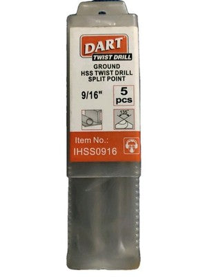DART IHSS1764 9/16" HSS Twist Drill Bit 5 PACK — photo 1