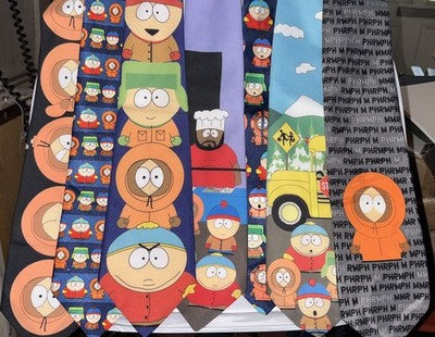 Vintage South Park Tie Collection Job Lot of 7 Eric Kyle Kenny Cartman Chef — photo 1