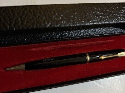 Vintage Parker 45 Mechanical Pencil Black with Gold Trim - Boxed — photo 2