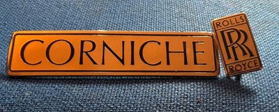 GENUINE Rolls-Royce Vintage Gold Plated Corniche Boot Badge Set — photo 2