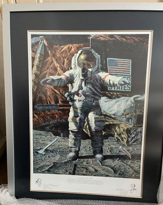 NASA Astronaut "Hammer & Feather" Galileo Print Signed Alan Bean Dave Scott — photo 4