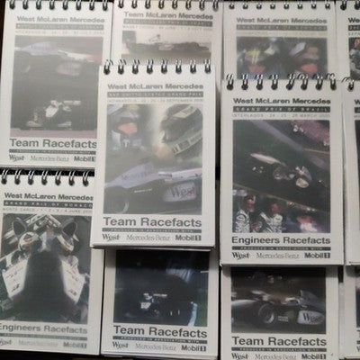 2000 West Mclaren Mercedes F1 Formula 1 Race Engineer/Team Issued Racefacts Note — photo 3