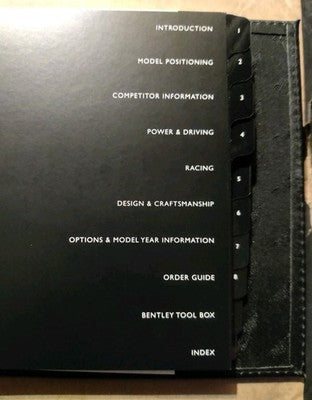 Bentley Continental GTC Insight Dealer Brochure 2006 Onwards Binder Folder RARE — photo 3