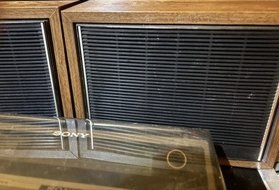 Sony CF620 Vintage Stereo Radio Cassette Recorder & Original Speakers & Cover — photo 5