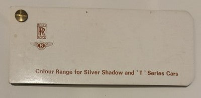 Rolls Royce Silver Shadow Bentley T1 Paint Colour Dealer Sample Swatch Book — photo 2