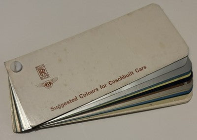 Rolls Royce Bentley Paint Colour Sample Book  COACHBUILT CARS Shadow MPW FHC — photo 1