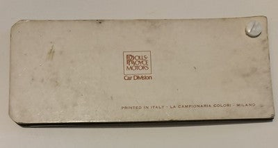 Rolls Royce Bentley Paint Colour Sample Book  COACHBUILT CARS Shadow MPW FHC — photo 2