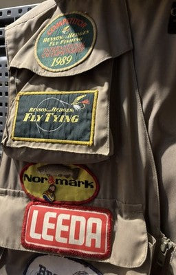Vintage Fly Fishing Tournament Vest Jacket Gilet with Patches CAM-FIS JW Size L — photo 2
