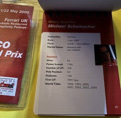 Ferrari Monaco Grand Prix 2005 Hospitality Pass & Race Information Booklet F1 — photo 2