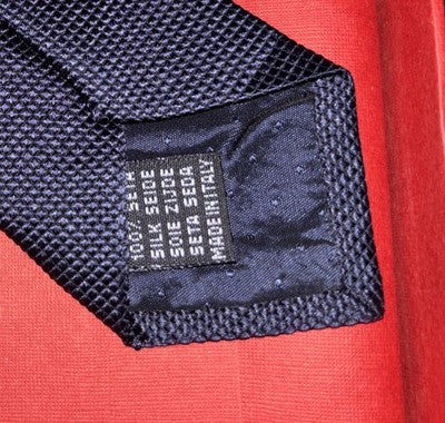 Ferrari 100% Silk Tie Navy Blue Prancing Horse Made in Italy Boxed — photo 3