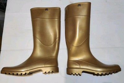 McDonalds Limited Edition Gold Wellies Wellington Boots SIZE 9 — photo 1