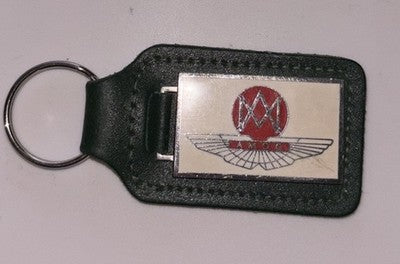 Vintage Aston Martin Owners Club AMOC Leather  Enamel Keyring Fob DB5 DB6 DBS — photo 1