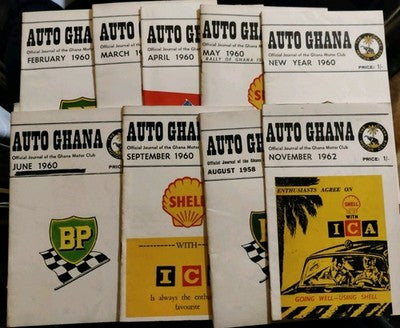 Job Lot of 9 x Vintage Auto Ghana - Ghana Motor Club Rally Magazines Programmes — photo 1