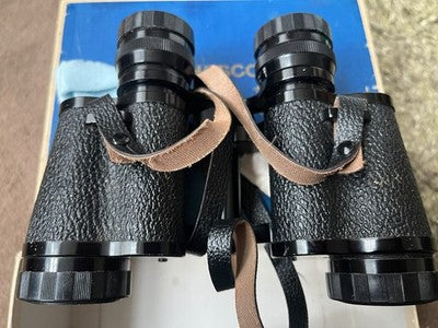 Pathescope Binocular 8x30 ZCF Binoculars Boxed Case Caps c1960s — photo 6
