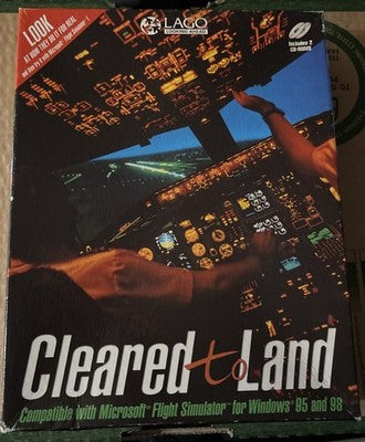 Big Box PC Game Lago Entertainment Flight Simulator "Cleared To Land" RARE — photo 1