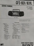CFS-B31/B31L  Portable Radio Cassette Stereo  Genuine Sony Service Repair Manual — photo 1