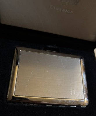 Ronson Classics Silver Chrome Cigarette Case Holder Boxed — photo 2