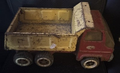 Vintage 1969-70s Tonka 2465 Gas Turbine Dump Truck Pressed Steel Red Yellow — photo 4
