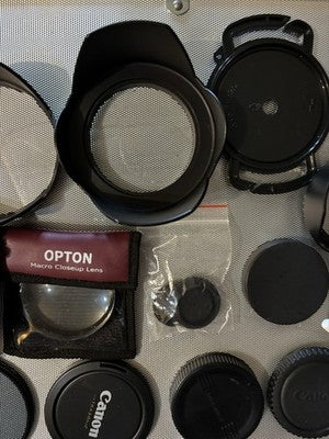 Job Lot Canon Camera Accessory Bundle Hoods Macro Filters Caps Cleaning Tools… — photo 4
