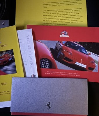 Job Lot Ferrari Brochure/Leaflet/Cards Maranello Concessionaires / Club Fiorano — photo 3