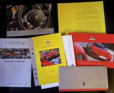 Job Lot Ferrari Brochure/Leaflet/Cards Maranello Concessionaires / Club Fiorano — photo 1