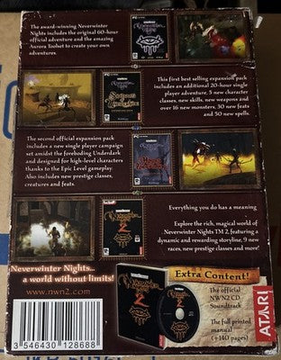 NEVERWINTER NIGHTS LEGENDS & EXPANSION PACK shadows of undrentide PC DVD CD ROM — photo 2